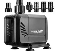 65W Bomba de Acuario,Bomba Agua Sumergible, Bomba Estanque Anfibia 3600 L/H con Filtro y 6 Boquillas,3 Tamaños:16mm/19 mm/25mm,Altura Máxima Suministro 3m,para Acuario,Fuente, Estanque,Pecera