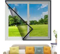 65x115cm Malla Mosquitera para Ventanas - Mosquitera Autoadhesiva con Cierre de Gancho y Bucle - Tela Antimosquitos