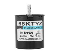 68KTYZ AC 220V 28W Motor Síncrono, Motor síncrono de Imán Permanente Ajustable CW/CCW 2.5RPM Motor Eléctrico Pequeño de Baja Velocidad para Asador Giratorio