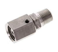 6L y 1/8'' NPT Rótula recta de acero inoxidable con rosca macho 315 bar Junta tórica de FKM Cono de sellado ajustable ISO 8434-1