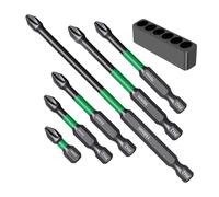 6Pc Magnetic Cross Screwdriver Bits - Resistant S2 Alloy Set | Drill