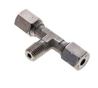 6S y M12x1,5 (con) Accesorio de corte en T de acero inoxidable con rosca macho 630 bar ISO 8434-1