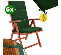 6x Cojínes de sillas Verde Vanamo