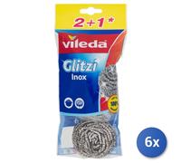 6X Gorro De Acero Vileda 2+1 Piezas