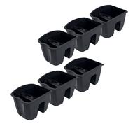 6x macetero 24cm maceta colgante maceta balcón barandilla DCRO antracita