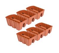 6x macetero 40cm maceta colgante maceta balcón barandilla terracota