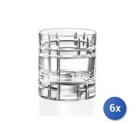 6x Rcr Vaso Any Double Old Fashioned en Vidrio Transparente, cl.34