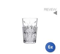 6X Vasos Timeless Dof De Vidrio Trabajado Transparente Cl 35,5