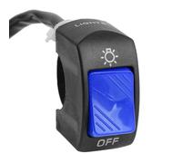 7/8" 22mm Interruptor De Manillar Para Faro De Motocicleta Impermeable Para Scooter Interruptor De Segunda Línea Accesorios Universales De 12 V Clausor Moto(Blue)