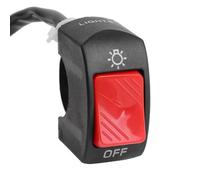 7/8" 22mm Interruptor De Manillar Para Faro De Motocicleta Impermeable Para Scooter Interruptor De Segunda Línea Accesorios Universales De 12 V Clausor Moto(Red)