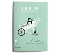 7 Escritura RUBIO | Escritura y caligrafía de minúsculas y mayúsculas con repetición de letras y frases | +7 años