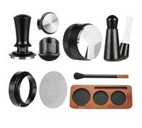 7 PCS Accesorios de Espresso, Herramientas de Prensador de Espresso de 51mm, Kit de Accesorios para Máquina de Espresso Herramienta WDT, Prensador de Café con Estación de Prensado de Espresso de
