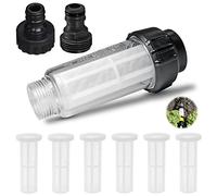 7 Piezas Filtro de Agua Hidrolimpiadora, Limpiadora Lavadora a Presion Filtro Antical, Filtro de 3/4 Pulgadas con 6 Filtros + 2 Adaptadores, Compatible con Hidrolimpiadora Karcher K2 - K7