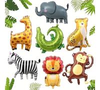 7 Piezas Globos Animale, Gigante Globos Animales de la Selva,XXL Globos Animales, Globos de Helio de Animales,Globo de Papel Aluminio Animal, para Niño Niña Fiesta de Cumpleaños Deco