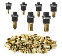7 Piezas Remachadora Manual de Cabezales Kit, M3 M4 M5 M6 M8 M10 M12 Remachadora de Tuercas Accessori, Juego de Cabezales para Remachar a Mano, Contiene 70 Tuercas, Cabezales para Remachar a Mano