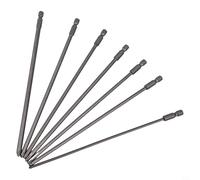 7 puntas de destornillador de largo alcance de 200 mm PH1 PH2 6.35 mm vástago hexagonal kit de destornillador de acero de alto par para herramientas neumáticas, pernos empotrados profundos