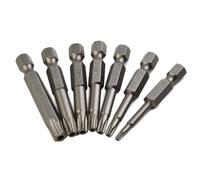 7 puntas de destornillador Torx de 50 mm, vástago hexagonal de aleación de acero de alta dureza para T10 para t15 para t20 para t25 T27 para t30 T40 herramientas manuales eléctricas