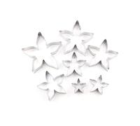 7 unids/set herramientas de modelado de flores juego de cortadores de cálices de rosas moldes cortadores de galletas de acero inoxidable molde de flor rosa