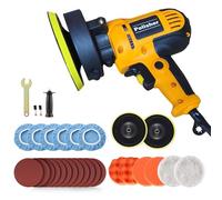 700W Poliermaschine auto,31pcs Excéntrico Poliermaschinen Set, 5 Zoll Orbital Auto Politur mit 3 Variablen Speekeiten,für Autodetaillierung, Polieren, Wachsen, Kratzerentfernung Lack,Metall