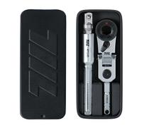 711L EDC - Llave de trinquete de cabeza flexible con mango en T, mini herramienta de trinquete de 1/4 pulgadas con extensión de enchufe y agujero para llavero para transporte diario