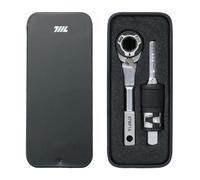 711L EDC - Llave de trinquete MK2 + herramienta de extensión de broca para | Adaptador de broca plana compatible | Trinquete de 60 dientes | Llave hexagonal de 0.25 pulgadas y llave de vaso | Accesorio
