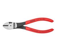 KNIPEX Alicates de corte diagonal de fuerza recubiertos de plástico 160 mm, 74 01 160