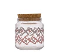 750 ml tarro de vidrio con corcho 'Giara', motivo: Manolibera rosa, boca: corcho