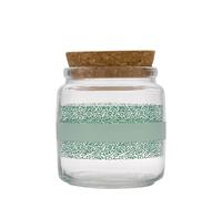 750 ml tarro de vidrio con corcho 'Giara', motivo: Naturalmente verde, boca: corcho