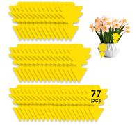 77 Piezas Trampas para Moscas, Placas insecticida plantas, amarillas contra mosquitos de luto, control de plagas, sin insecticidas, pegatinas amarillas, trampa para moscas de la fruta altamente eficaz