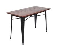 7H SEVEN HOUSE Mesa de Comedor Industrial Rectangular de Madera y Acero 120x60x76cm 7house