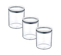 7H SEVEN HOUSE Pack 3 Recipientes Herméticos para Alimentos Medianos Redondos Ø10.5x13cm 7house