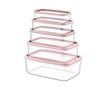 7H SEVEN HOUSE Set 5 Recipientes Herméticos para Alimentos, de Forma Rectangular 7house