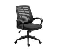 7H SEVEN HOUSE - Silla de Escritorio Ergonómica TaskMaster, Respaldo de Malla Transpirable, Altura Ajustable, Reclinable, con Soporte Lumbar, Reposabrazos y Ruedas, Negro/Gris Oscuro/Gris Claro Black
