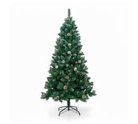 7house Árbol de Navidad Artificial Verde Montreal con Piñas Decorativas y Base Metálica 180cm 7house