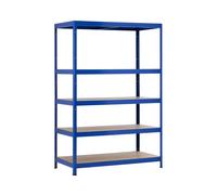 7house Estantería Modular Metálica con 5 Baldas 1250kg Azul 120x60x180cm 7house