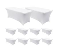 7house MegaPack 10 Fundas para Mesas Plegables Rectangulares Catering 150x74cm 7house