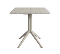 7house Mesa de Bar Cuadrada 70x70cm Ares en Polipropileno con Tablero Plegable para Interior y Exterior 7house
