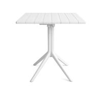7house Mesa de Bar Cuadrada 70x70cm Ares en Polipropileno con Tablero Plegable para Interior y Exterior 7house