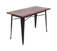 7house Mesa de Comedor Industrial Rectangular de Madera y Acero 120x60x76cm 7house