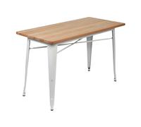 7house Mesa de Comedor Industrial Rectangular de Madera y Acero 120x60x76cm 7house