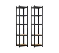 7house Pack 2 Estanterías Modulares con 5 Baldas Ajustables 180x40x40cm 175Kg 7house