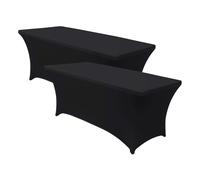 7house Pack 2 Fundas para Mesas Plegables Rectangulares Catering 150x74cm 7house