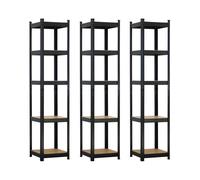 7house Pack 3 Estanterías Modulares con 5 Baldas Ajustables 180x40x40cm 175Kg 7house