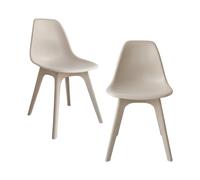 7house Pack de 2 Sillas de Comedor Nórdicas Aroa en Polipropileno para Interior y Exterior 7house