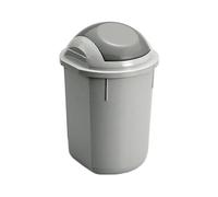 7house Papelera Redonda con Tapa Gris 40 Litros 7house
