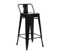 7house Taburete Alto Industrial Apilable de Acero 41x41x85cm 7house