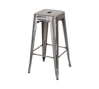 7house Taburete Medio Industrial Apilable de Acero 43x43x76cm 7house
