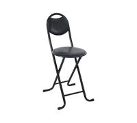 7house Taburete Plegable Acolchado Basic con Respaldo 35x43x73cm 7house