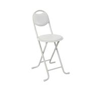 7house Taburete Plegable Acolchado Basic con Respaldo 35x43x73cm 7house
