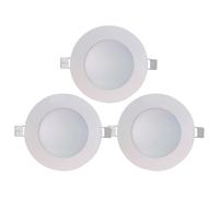 7hSevenOn Pack 3 Downlight LED Ultraslim Empotrable Redondo 8W 600lm Ø10,5cm 4000K Blanco 7hSevenOn